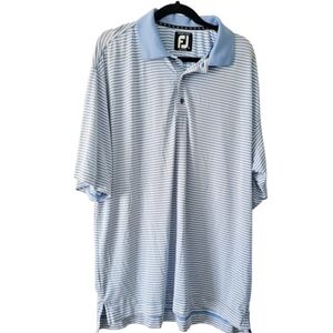 FootJoy Men's Blue Striped Polo Shirt